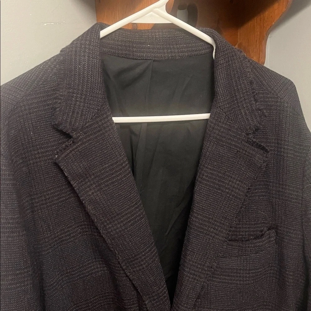 Banana Republic Blazer Coat Mens 46R 97% Wool Blend Blue